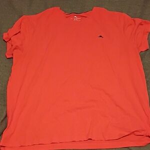 Tommy Bahama Coral Short Sleeve Crew Neck Tee with Embroidered Marlin